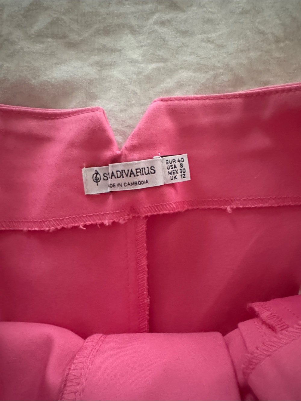 stradivarius Hot Pink Tailored High-Rise Shorts - Picture 2 of 3